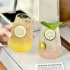 Copo Criativo de Vidro de Alto Valor com Boca Larga Estilo Chinês Copo para Chá de Frutas Copo de Café Copo Leve para Coquetel Copo para Cold Brew