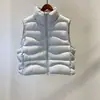 Chaleco de Plumas Grueso para Mujer 90% Plumón Nueva Moda Cálido Holgado Sin Mangas Corto