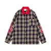 SAVAGEBASE parche de bordado de letras tridimensionales retro americano camisa con textura a cuadros nueva primavera/otoño 2026