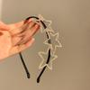 Headband estrela de diamante completo simples fada Mori headwear versátil para fora não- deslizamento de cabelo pressionando headband Internet celebridade acessórios para o cabelo atacado