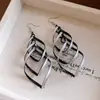 Pendientes de borla en espiral con forma de diamante transfronterizos europeos y americanos, pendientes de lujo ligero de alta gama, pendientes exagerados de moda y con estilo para mujer