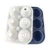 Suministro de fábrica de molde de silicona para hockey sobre hielo, bricolaje, cubo de hielo de silicona para cocina, herramienta casera para cubitos de hielo redondos, disponible al por mayor.
