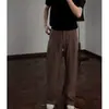 Pantalones Casuales de Lino de Pierna Ancha Estilo Old Money para Hombre, Pantalones de Traje Rectos de Cintura Alta Delgados de Verano