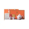 Tesoro Nacional Porcelana Blanca Dehua Juego de Té Kung Fu, Una Tetera y Dos Tazas, Regalo para Amigos, Mejores Amigos, Mamá, Personas Mayores, Regalo de Cumpleaños