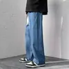 Jeans de Moda High Street para Hombre, Pantalones Anchos Holgados Retro Americano de Primavera y Otoño, Elegantes Pantalones Largos Rectos