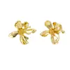 Brinco de Metal Flor Única Criativa Irregular Retrô Elegante Exagerado para Furos de Orelha Estilo Europeu e Americano Prato de Incenso para Mosquitos Clipe de Orelha