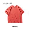Camiseta de Verano para Hombre Ag 300g Saludable Oversize Moderna Holgada Cuello Redondo Algodón Manga Corta Verano Transpirable Manga Corta
