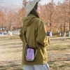 Bolsa Transversal para Mulheres, Pequena Bolsa Leve e Simples para Montanhismo, Bolsa de Mão Leve para Viagens Curtas, Bolsa Color Block para Celular, Bolsa de Pescoço para Homens