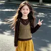 2026 Estilo Coreano Primavera y Otoño Niños Niñas Pequeñas Tela de Algodón Lavado Pantalones de Pierna Torcida Pantalones Largos Nuevo Estilo
