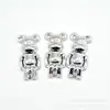 Urso violento de ABS cor de metal galvanizado patch de acrílico plano DIY capa de celular joias acessórios de vestuário atacado