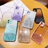 Adecuado para Funda de Teléfono Móvil Iphone16Promax Degradado Brillo 15 13 Color Contrastante 12 Botones Pegamento DIY XS Case 11