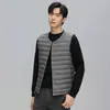 Chaleco ligero de plumón para hombre, estilo corto, para usar como prenda exterior, modelo 2026, 90% plumón de pato blanco, cálido, adecuado para usar en capas, moderno
