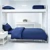 Conjunto de Lençol e Capa de Edredom de Três Peças, Algodão Puro, Capa de Edredom Azul Chama Resistente ao Fogo, Colcha para Uso em Dormitório, Conjunto de Roupa de Cama de Seis Peças