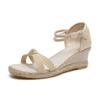 Sandalias Deportivas para Mujer de Verano 2026, Modernas, Nuevas, con Lazo, Punta Abierta, Tacón Alto, Plataforma y Hebilla Estilo Europeo y Americano, Zapatos de Hada