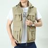 Chaleco de primavera y otoño para hombre, chaqueta fina japonesa, ropa de trabajo de moda, estilo funcional, chaleco sin mangas.