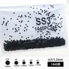 Rey Negro Abanico Diamante Fondo Plano Ss4 Diamantes Sueltos Granel Pedrería de Vidrio Arte de Uñas DIY Calcomanías de Uñas de Cristal Accesorios