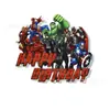 Inserto de Cartão Bandeira para Bolo Super-Heróis Vingadores Topo de Bolo Plug-in Suprimentos Decorativos para Festa de Aniversário Infantil