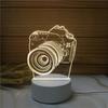 Luz noturna 3D criativa pequena luminária de mesa atividade pequeno presente empresa presente de Natal acrílico placa suporte de lâmpada atacado