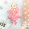 Apanhador de Sonhos Indiano Lua Branca Ornamento Pendurado Estilo Menina Sino de Vento Estilo Floresta Decoração de Quarto Presente de Aniversário Estrela Pena Wu