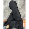 Jeans rectos negros mujer otoño Nuevo sueltos talla grande cintura alta versátiles adelgazantes moda calle pierna ancha pantalón mopa
