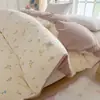 2026 Nuevo Funda Nórdica Gruesa de Algodón Cepillado 100% Algodón Cuatro Estaciones Sábana de Cama para el Hogar Funda Nórdica Juego de Tres Piezas Agradable a la Piel Cálido