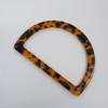 Hebilla de Cinturón Decorativa Ajustable Forma D Patrón Amarillo Resina Goteo de Aceite Forma D Color Mixto Café Hebilla D