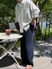 Camisa de Manga Larga Rayada Estilo Japonés Myq para Hombre, Camisa Casual Holgada de Otoño, Atuendo Estilo Old Money para Viajes Diarios Estilo Coreano