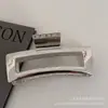 Clip Cuadrado Hueco Estilo Coreano Pinza de Tiburón Metálica Grande Pinza para el Pelo Versátil Elegante Parte Trasera de la Cabeza Pasador Pasador