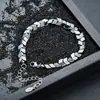 Pulsera de Piedra Biliar Negra con Forma de Rombo Transfronteriza, Moda Hip-Hop, Lujo Ligero, Sensación de Alta Gama, Tendencia Minimalista, Joyería de Diseño de Nicho para Mujeres