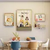 Pintura Decorativa Cálida Nórdica para Comedor Familiar Juego de Arte de Pared de Porcelana de Cristal Decoración de Pared de Aleación de Aluminio Estante de Hierro Colgante