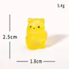 Miniatura de paisagem urso fofo que brilha no escuro cachecol figura de urso caixa surpresa decoração DIY ornamento de resina para mesa