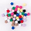 Cor real acrílico cinco pétalas flor contas contas DIY joias acessórios pulseira flor criativa feita à mão colar material