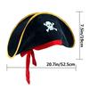 Turban de pirata bufanda para la cintura antifaz collar de ancla sombrero pendientes anillo pulsera disfraces de fiesta accesorios de maquillaje de Halloween