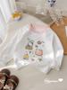Nueva Camiseta de Manga Larga para Niña Primavera y Otoño, Moda Estilo Coreano Estampado de Dibujos Animados Camiseta Base de Color Contrastante, Ropa de Otoño para Bebé Niña