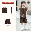 Vestido nuevo de estilo chino para niños, estilo nacional, chaleco con hebilla vintage, traje de verano para recitación de anfitrión.