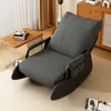 Silla de Ocio Estilo Nórdico Mecedora Sillón de Descanso Balcón Sofá Perezoso Cómodo Silla Individual Jardín Sala de Estar Dormitorio Silla para Siesta