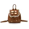 Mini mochila infantil transfronteriza 2026 otoño nuevo estilo coreano mochila de encaje para niña mochila estilo retro universitario