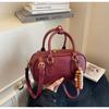 Versión Coreana Transfronteriza Otoño 2026 Nueva Moda Bolso Cruzado Tipo Bowling Bolso de Hombro Retro Bolso Debajo del Brazo para Mujer