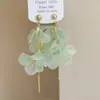Pendientes exagerados, únicos y hermosos estilo vacacional con borlas de flores amarillas de Semporna para mujer, pendientes de playa