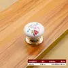 Manija de Cerámica de un Solo Agujero Patrón de Rosa Crackle Dorado y Blanco Estilo Europeo Blanco y Negro Estilo Chino Retro Manija de Tirador para Cajón y Puerta de Gabinete