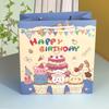 Bolsa de regalo de dibujos animados con pintura al óleo, bolsa de regalo, bolsa de papel portátil, bolsa de regalo de mano, bolsa de regalo portátil