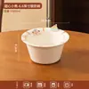 Lindo juego de tazón y plato de color bajo vidriado, tazón para fideos instantáneos, tazones y platos para el hogar, vajilla de cerámica para una persona, tazón para yogur, tazón para ensaladas