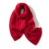 Bufanda de cachemira para mujer, de color liso, con protección para el cuello, cálida, de punto largo y grueso, sencilla y combinable.