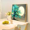 Mona Lisa Punto de Cruz Real Árbol de Luna Llena Nuevo Moderno Fantasía Hermosa Decoración de Planta Pintura Colgante Bordado Manual de Línea