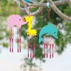 Carillón de viento de madera para jardín de infantes, creativo, para colorear, grafiti, para niños, bricolaje, hecho a mano, material de carillón de viento de conejo, accesorios, bolsa