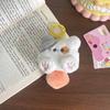 Lindo llavero de gato de cola larga de peluche, colgante de muñeco de marido suave, mochila escolar, accesorio colgante, regalo para novias