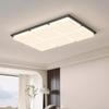 Luminária de teto para sala de estar, moderna, simples, criativa, quadrada, lâmpada principal, proteção para os olhos, creme, lâmpada de vento, combinação, pacote para toda a casa