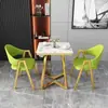 Mesa y sillas de negociación juego sala de estar mesa de recepción oficina oficina de ventas cafetería tienda de té de leche mesa de comedor pequeña para el hogar