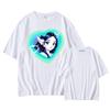 Camiseta de manga corta para hombre y mujer, nueva colección 2024, con estampado de grupo musical, holgada y a la moda, para parejas adolescentes.