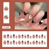 Puntas de Uñas Hechas a Mano Pre-Hechas con Brillo de Diamante Starlight, Degradado Francés, Estilo Ins Europeo y Americano Versátil, Piezas de Uñas Desmontables, 30 Piezas